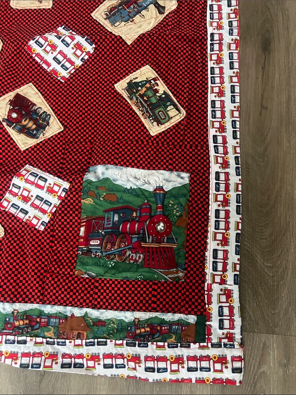 Handmade Train Quilt - Picture 7 of 15